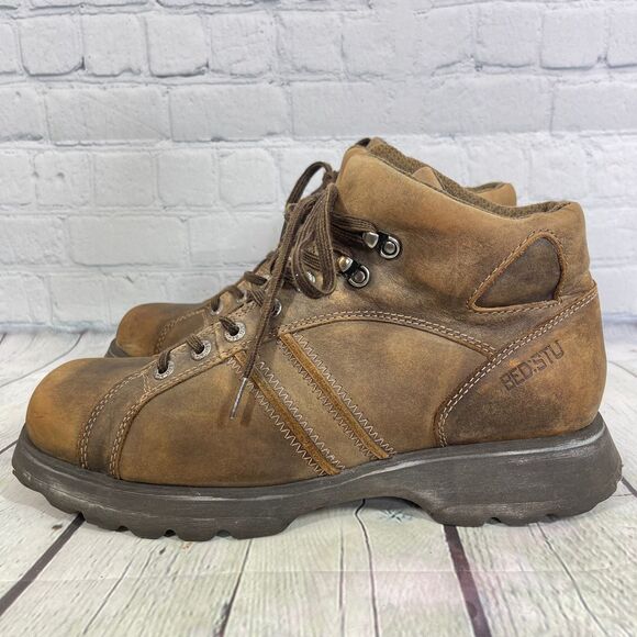Bed Stu Chukka Boots Men Size 11 US 44 EU Brown Distressed Chunky Hammer Vintage - Picture 9 of 15
